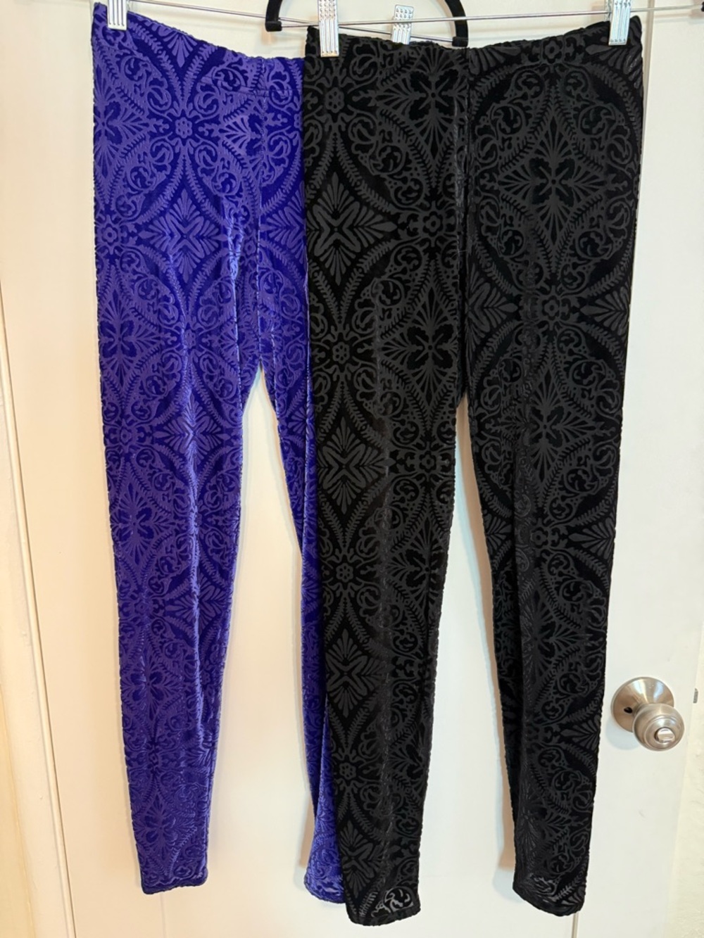 Lot of 2 Blackmilk Burnt Velvet Leggings in Blue and Black